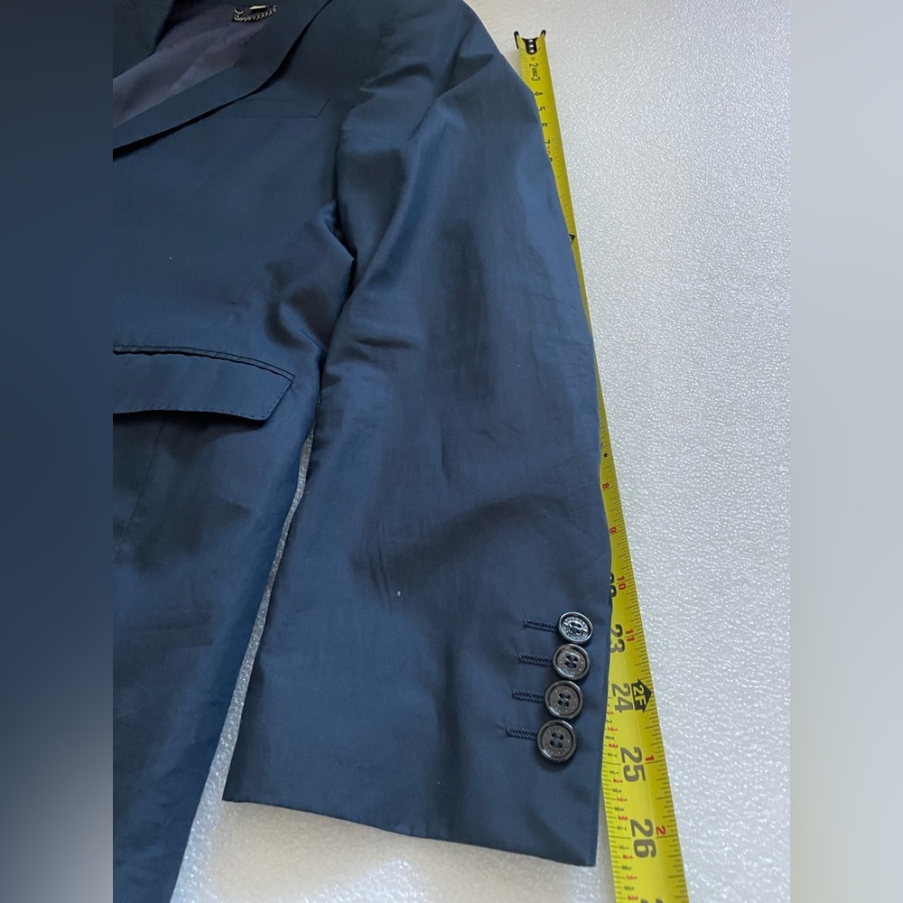 BURBERRY MENS 40 NAVY BLUE One BUTTON SPORT COAT BLAZER - Picture 5 of 12